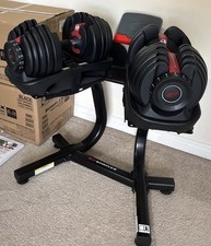 Bowflex SelectTech Dumbbell Stand with Media Rack - ‎Black/Grey/Red