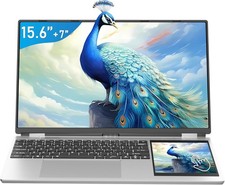 15.6" Dual Screen Laptop+7" Small Touch Screen DDR4 16GB RAM 2TB SSD with Win 11