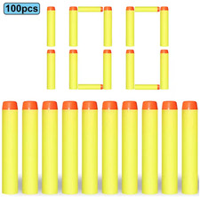 100x Foam Dart Refill Pack - YELLOW - Nerf Compatible Many Colors Available 