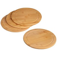 Kesper Vesperteller Set Rund Ø25Cm 4-Tlg. FrüHstüCksteller Aus Fsc-Bambus Robust