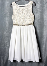 Dorissa Girls Ivory Gold Sequins Lined w/ Tulle Princess Wedding Fairy Dress. 12