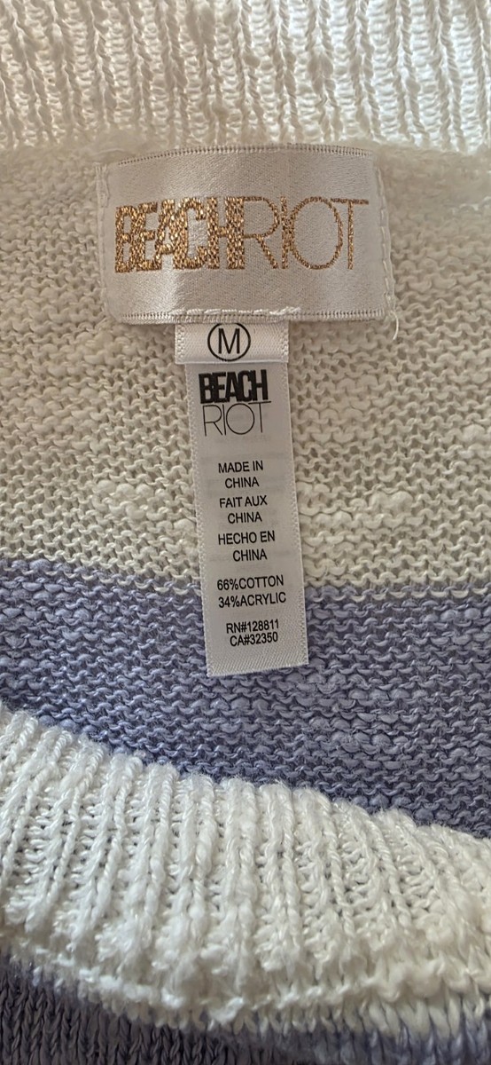 E Beach Riot Ava Sweater and Short Swim Cover-Up Size M | eBay