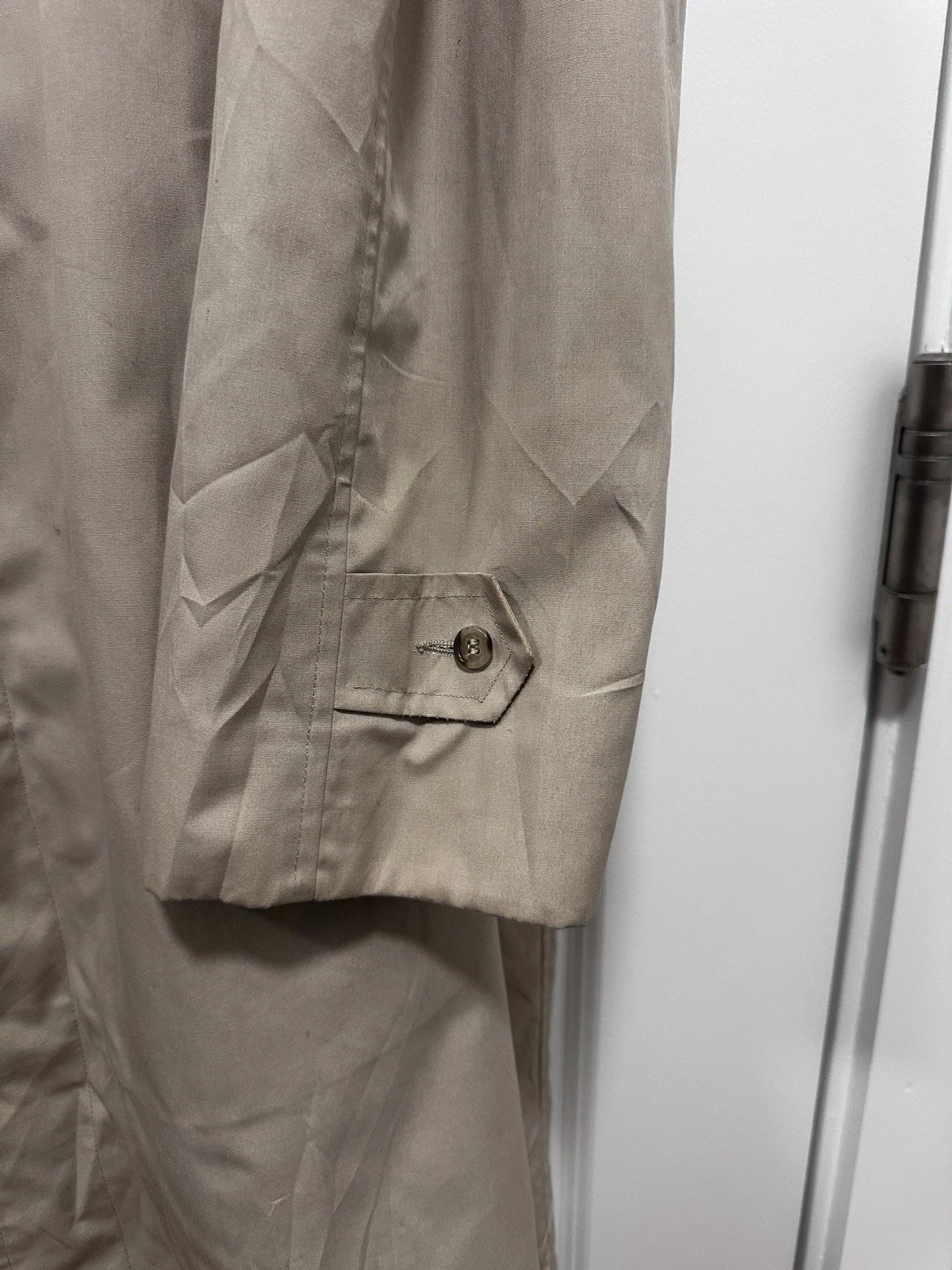 Vintage Jos A Bank Mens 42L Tan Trench Coat Raincoat w/ Pure Alpaca Zip-In Liner image 12