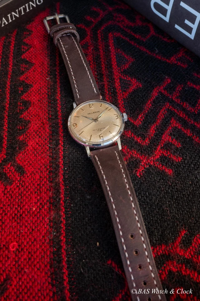 Винтажные автоматические часы Helbros PUW 1360 — отремонтированные, циферблат Patina Explorer - Изображение 3 из 4