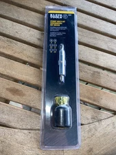 Klein Tools 32561 Multi-Bit Screwdriver / Nut Driver, 6-in-1 Stubby Screwdriver