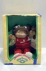 Cabbage Patch Kids Doll Brown Hair Red Overalls Yarn Hair 1985 Classic Soft