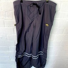 Vintage Y2K Rave Buggirl Baggy Wide Ankle Cargo Skater Pants Gray Sz M