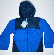 Columbia Boys Glennaker Rain Jacket XXS 4/5 Blue Waterproof NWT