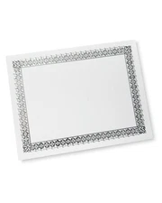 Gray Silver Foil Certificate Paper 15 Count 80Lb Printer Ready Letter Size