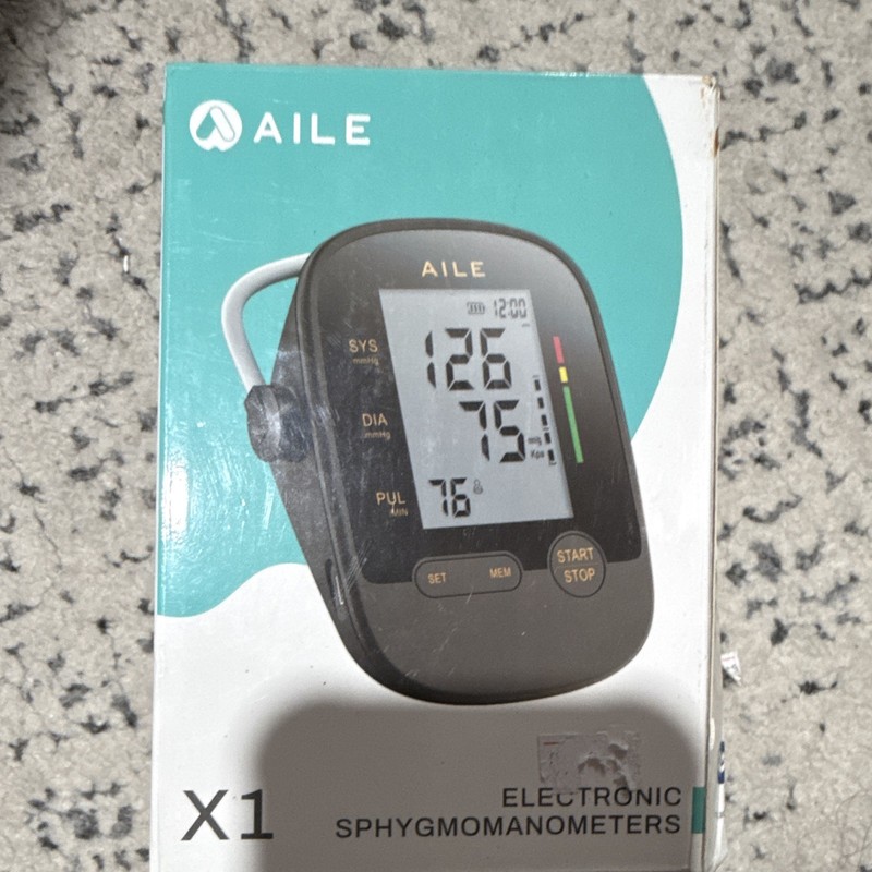 AILE X1 Upper Arm Automatic Digital BP Monitor CE USB w/ Cuff & Cable