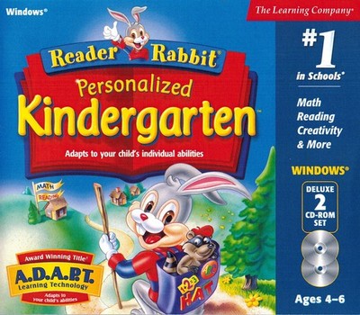Reader Rabbit Personalized Kindergarten ADAPT Ages 4-6 PC Windows Sealed