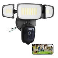 Floodlight Camera Outdoor – 2K QHD Security Cam with Motion-Activated Flood L...