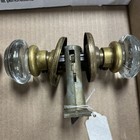 Lot of 6 Vintage Starburst Glass & Brass Doorknobs 2 Door Sets 2 Turn Key Lock — photo 8