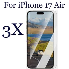 3 Pack For Apple iPhone 17 AIR Clear Screen Protector Tempered Glass HD Film