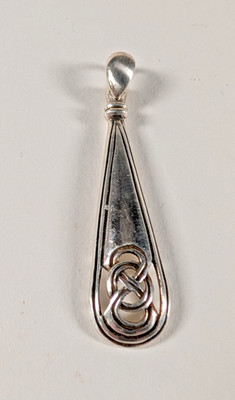 Vintage 925 Sterling Silber Set Heide 1993 Keltenkreuz Anhänger 3,5g/5cm