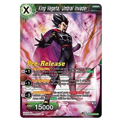 Dragon Ball Super B13 Supreme Rivalry Pre-Release King Vegeta, Umbral Invader...