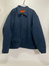 Red Kap Men s Slash Pocket Quilt-Lined Jacket Front Zipper Dark Navy M-XXL