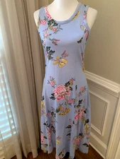 Joules dress tank floral 100% cotton knit summer cool US 6 UK 10