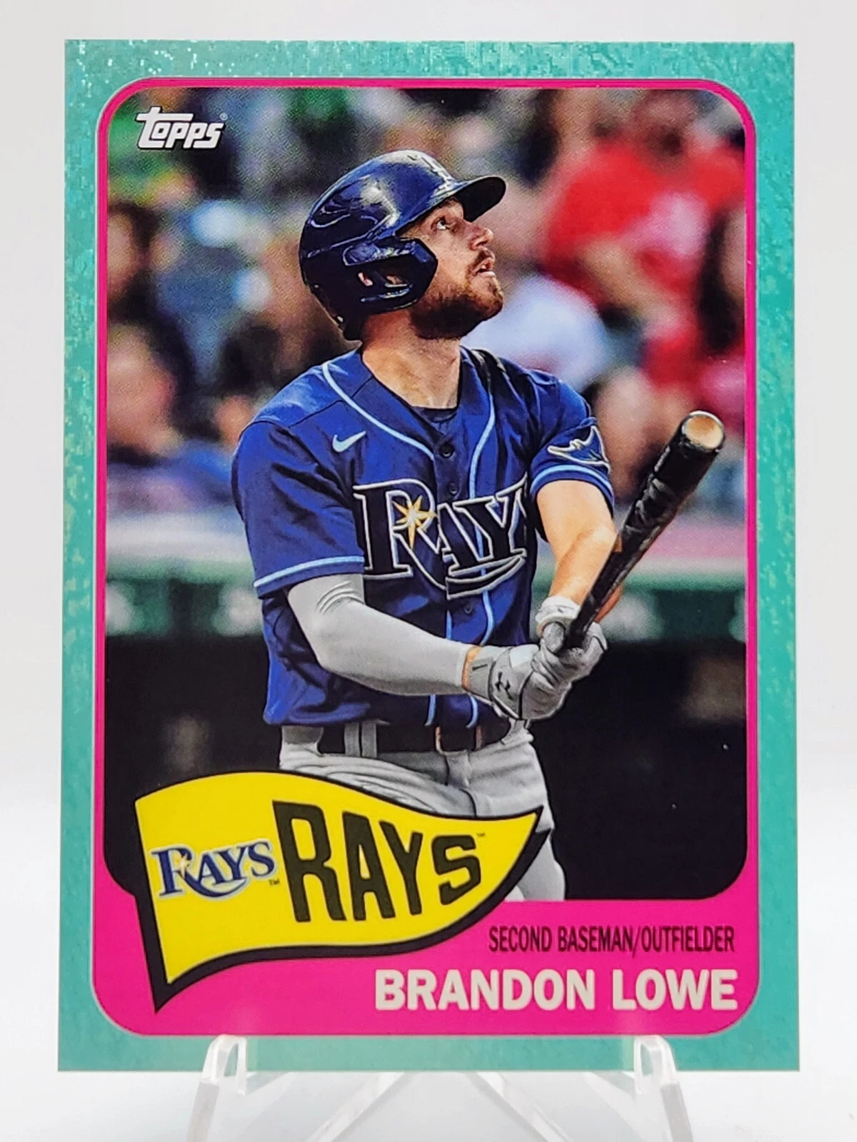 2023 Topps Archives Baseball BRANDON LOWE Aqua Sparkle Foil #'d /75 196