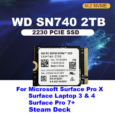 WD 2TB M.2 2230 SSD NVMe PCIe4x4 PC SN740 For Steam Deck ASUS ROG Flow X  Laptop | eBay