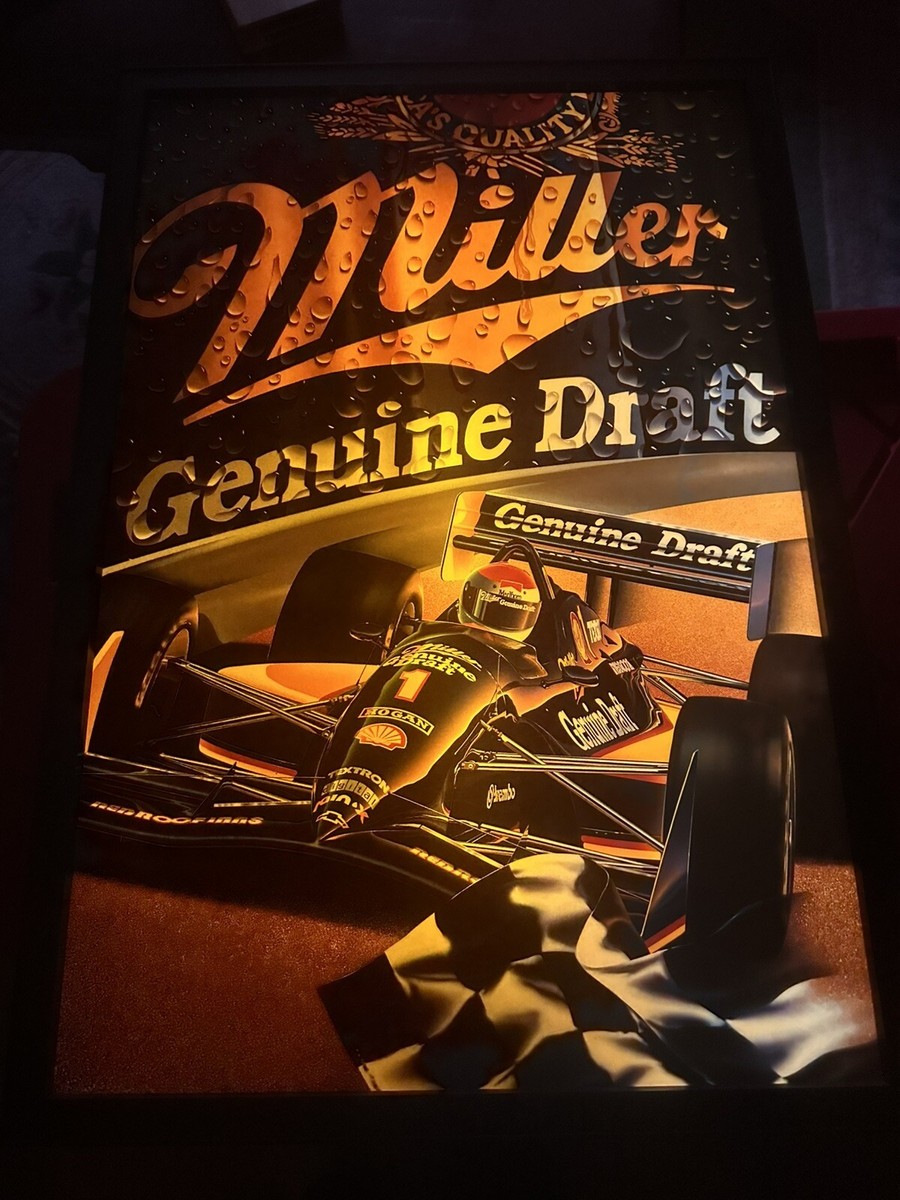 Miller Genuine Draft #1 Bobby Rahal Light Up Sign | eBay