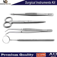 Surgical Cotton & Dressing Tweezers Operating Scissors Dental Mouth Mirror CE