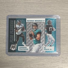 Jacksonville Jaguars Fournette, Minshew, Chark Mosaic Flea Flicker Card #FF10