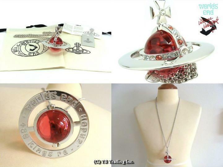 Vivienne Westwood Giant Orb Necklace Silver Pink Worlds End Vivienne Westwood Giant Orb Necklace Silver Pink Worlds End