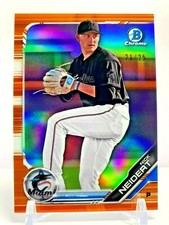 2019-20 Bowman Chrome Prospects Orange Refractor #'d /25 Nick Neidert Marlins
