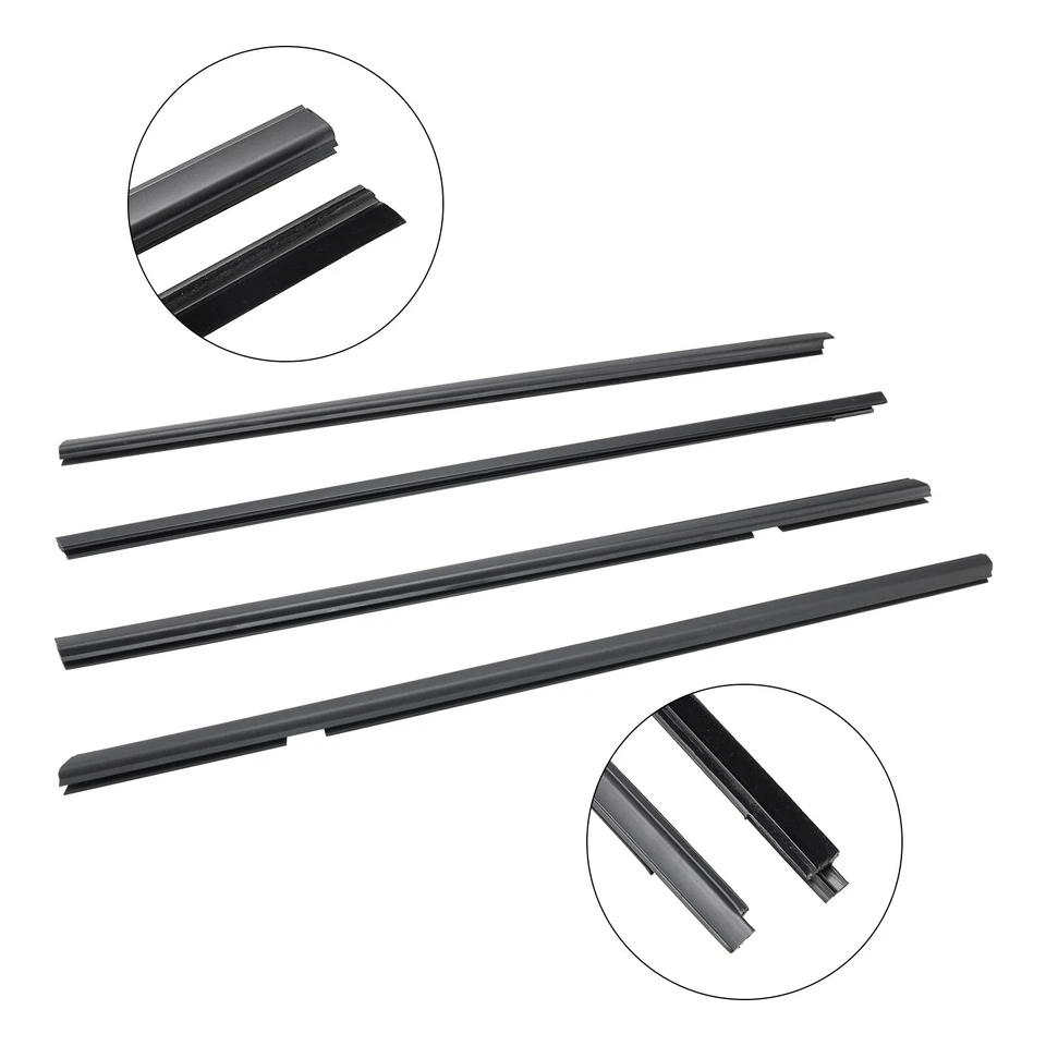 4PCS Outside Window Moulding Weatherstrip Fits For Honda Insight 2010-2014 Foto 3 de 4