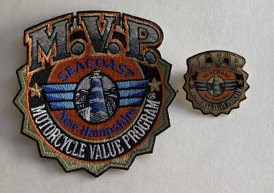 M.V.P. SEACOAST NEW HAMPSHIRE MOTORCYCLE VALUE PROGRAM PATCH & PIN