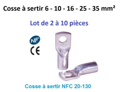 Kit De Cosses Électriques à Sertir 6.3 Mm - Pour Câbles 10/12 à 18/22 AWG