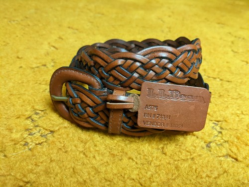 Vintage LL Bean Braided Leather Belt 
