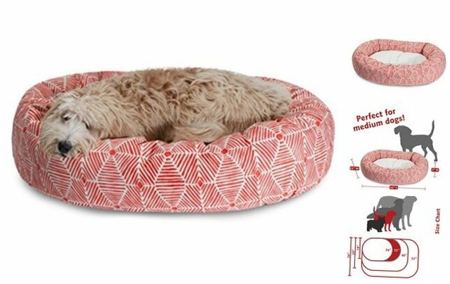 Majestic Pet 24" Charlie Beige Metallic Sherpa Bagel Bed ...