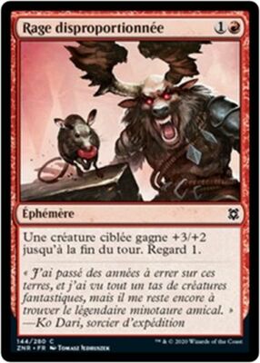 MTG Magic ZNR - [x4] Inordinate Rage/Rage disproportionnée, French/VF