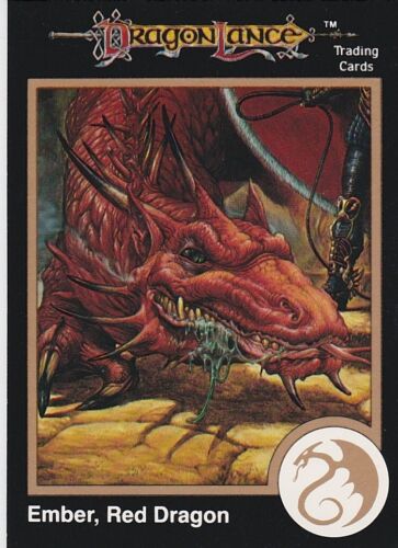 1991 ADVANCED D & D 2ND ED SINGLE TRADING CARD #141 EMBER, RED DRAGON - Picture 1 of 1