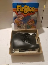 VTG Brookfield Firstee Figure Skates Style 11 Black w/Double Runners Size 1