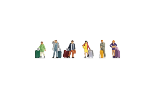 Noch 36223 N Gauge Passengers with Modern Luggage (6) Figure Set - Afbeelding 1 van 1