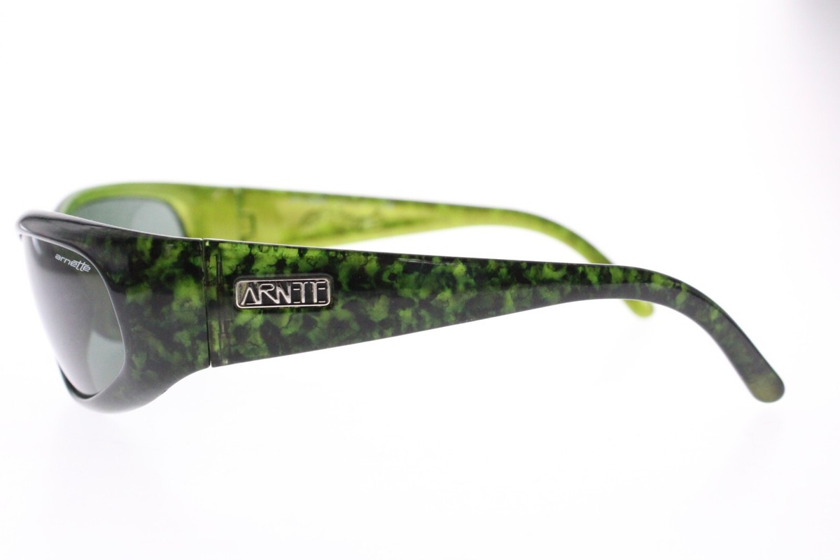 VTG RARE! ARNETTE CATFISH Sunglasses 4147-2175/71 61/15 Green Glitter  Scratched