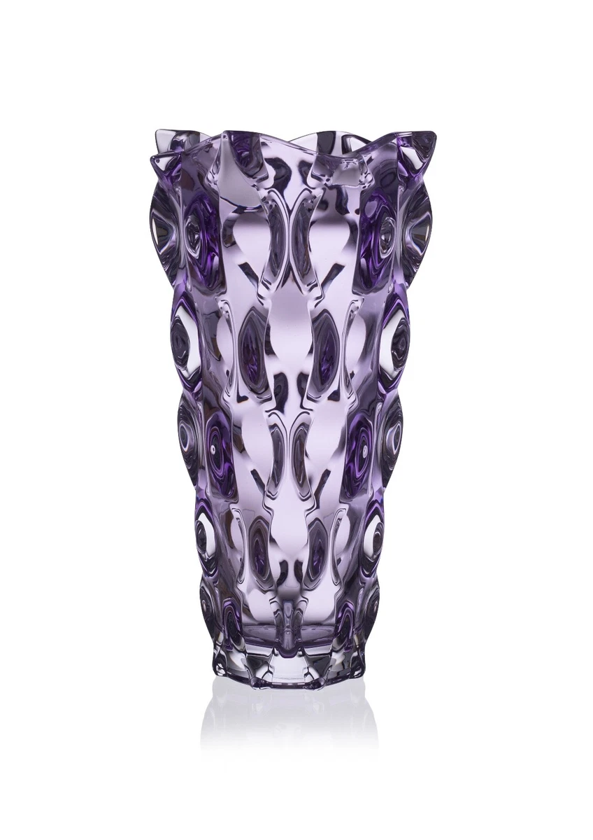 紫色水晶花瓶花瓶| eBay