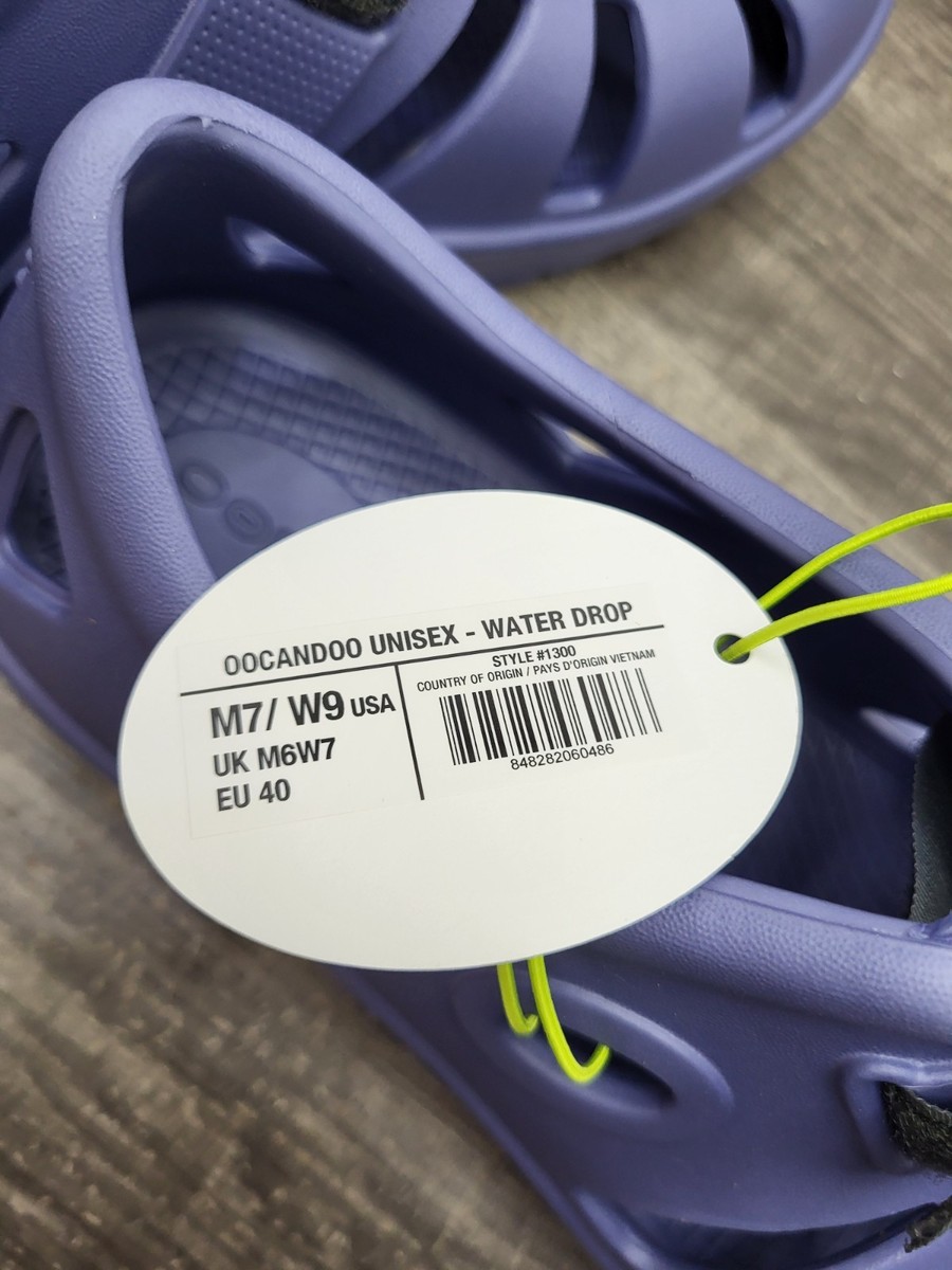 Oofos Oocandoo Recovery Sandals Shoes Water Drop Blue Women  display picture 2