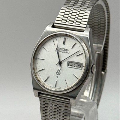 Seiko Lord Quartz Day Date Watch 7143 7020 Dress 34mm Vintage JDM