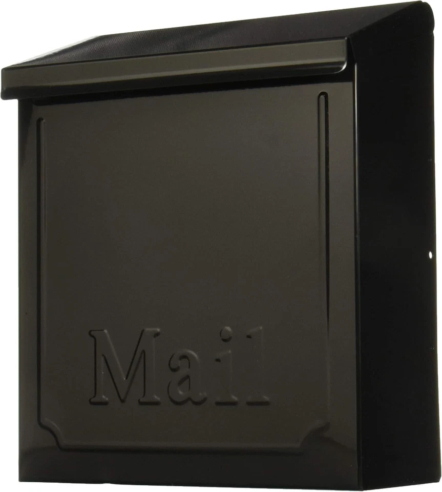 Gibraltar Vertical Galvanized Steel Wall-Mounted Black Lockable Mailbox USA - Image 1 of 4