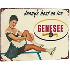 Vintage Tin Metal Signs Home Décor 8x12 1981 Genesee Beer Tin Retro Wall Decor