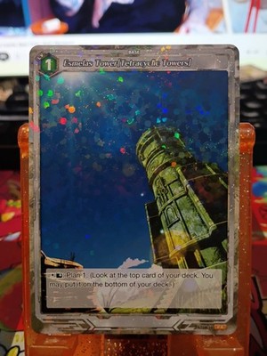 PROMO Esmelas Tower English Trails Trading Card Game TCG Glitter Card