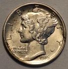 Nicer Low Mintage Business Uncirculated++ to MS?? 1916 P Mercury Head Dime, FSB