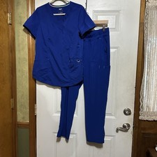 SCRUBSTAR Ultimate Performance Women  s Scrub Set Top M Pants MP Electric Blue
