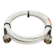 Premium RG-8X Durable White Jacket Coax for VHF Radio, Ham Radio, CB Radio, H...