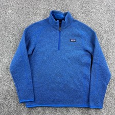 Patagonia Better Sweater 1/4 Zip Kids XL Blue Polyester Fleece Pullover 25617