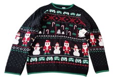 Kids Unisex Holiday Time Christmas Sweater Size L 10-12  FAST FREE SHIPPING